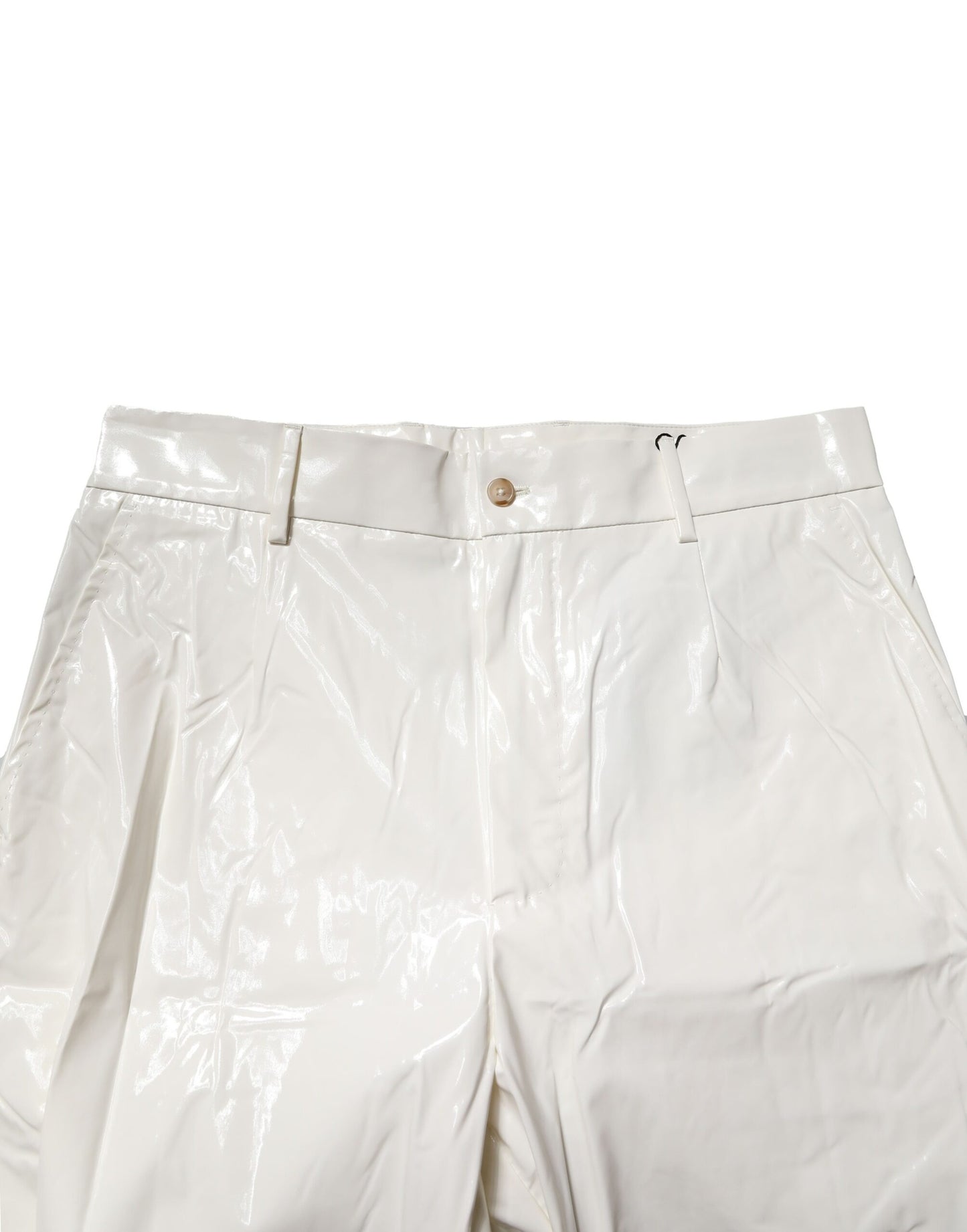 Dolce &amp; Gabbana Vit Nylon Avsmalnande Klänning Herrbyxor