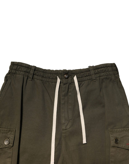Dolce &amp; Gabbana brune bomulls cargobukser med snøring