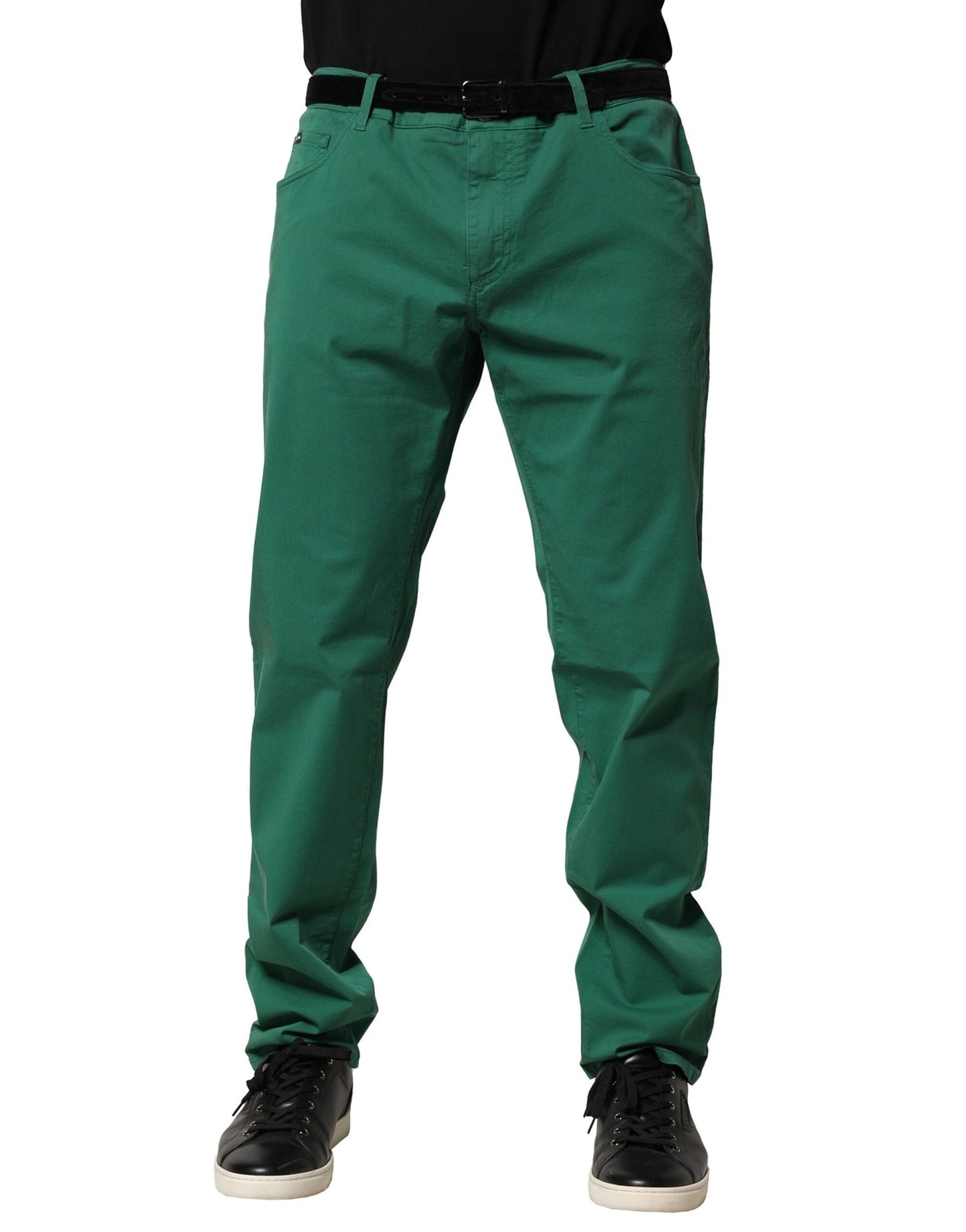 Dolce &amp; Gabbana Gröna Bomullsstretchiga Skinny Jeans Herr