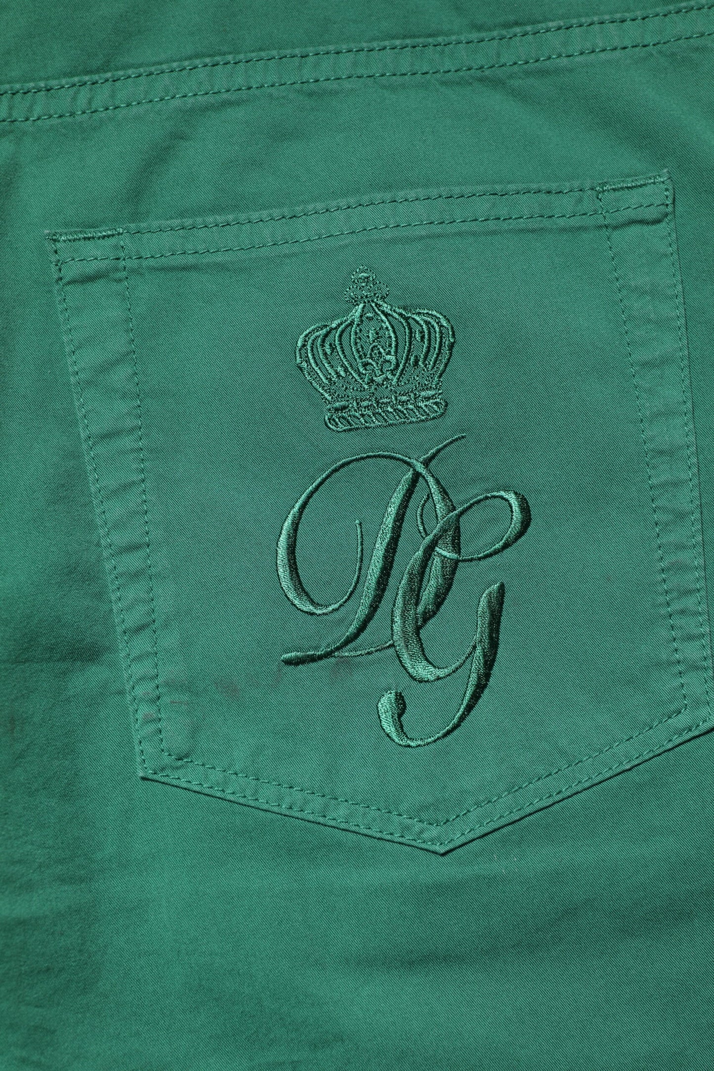 Dolce &amp; Gabbana Gröna Bomullsstretchiga Skinny Jeans Herr