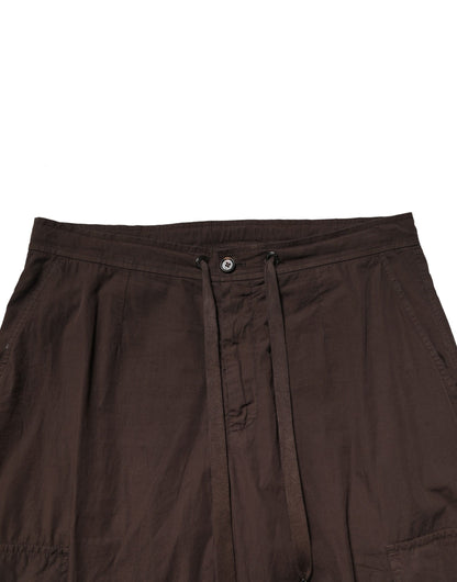 Dolce &amp; Gabbana brune bomulls cargo joggebukser for menn