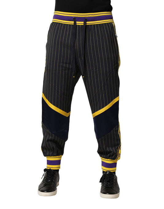 Dolce &amp; Gabbana Flerfärgade Randiga Joggingbyxor i Ull