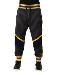 Dolce & Gabbana Multicolor Stripes Wool Jogger Pants