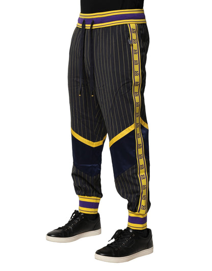 Dolce &amp; Gabbana Flerfärgade Randiga Joggingbyxor i Ull