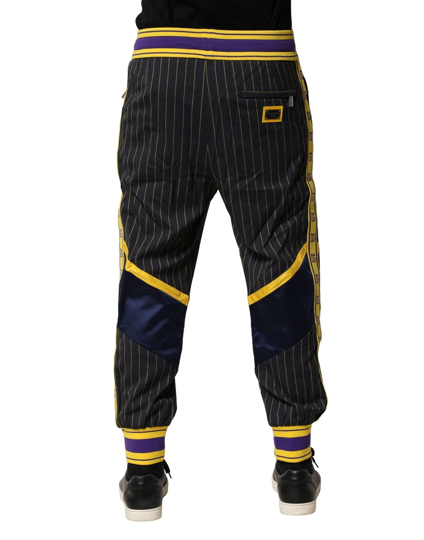 Dolce &amp; Gabbana Flerfärgade Randiga Joggingbyxor i Ull