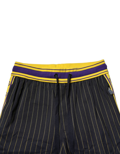 Dolce &amp; Gabbana Flerfärgade Randiga Joggingbyxor i Ull