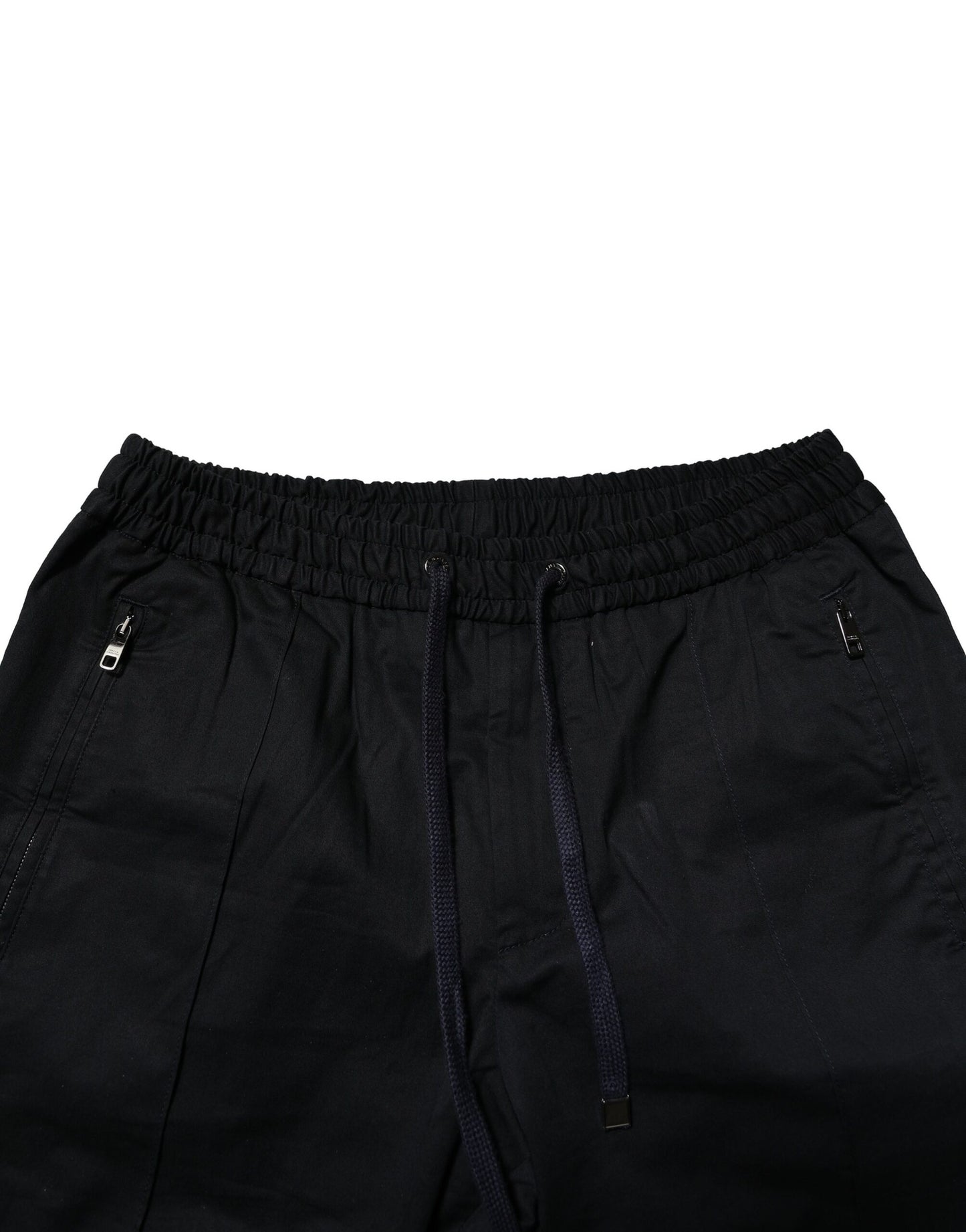 Dolce &amp; Gabbana svarta bomullsjoggingbyxor med medelhög midja