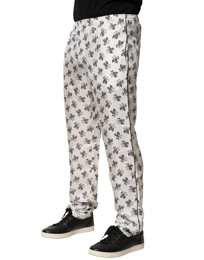 Dolce &amp; Gabbana Vita Blommiga Sidenbyxor Casual Lounge