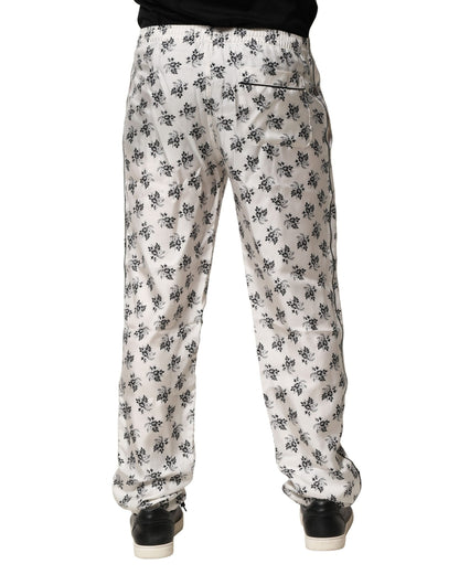 Dolce &amp; Gabbana Vita Blommiga Sidenbyxor Casual Lounge