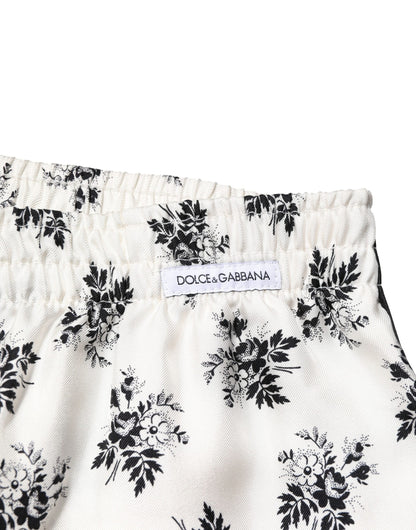 Dolce &amp; Gabbana Vita Blommiga Sidenbyxor Casual Lounge