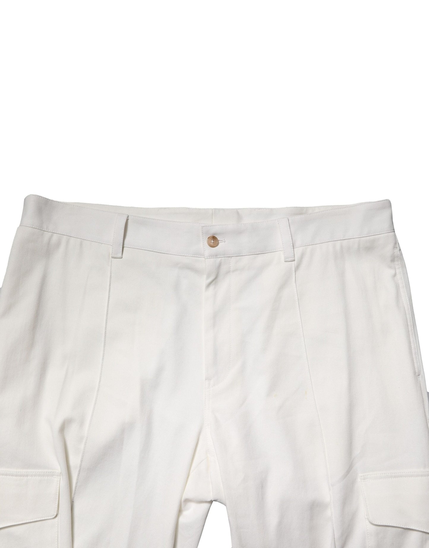 Dolce &amp; Gabbana hvite bomulls cargo joggebukser for menn