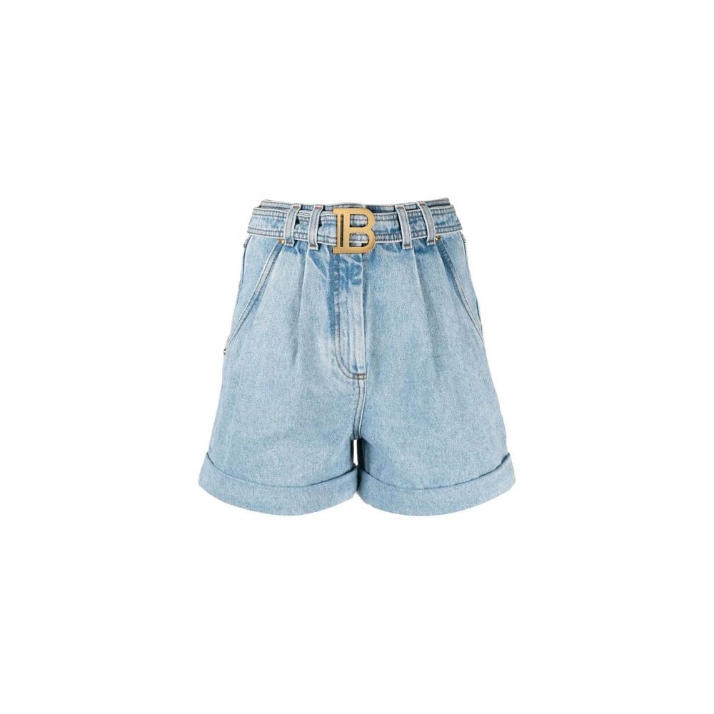 Blå bomullsshorts