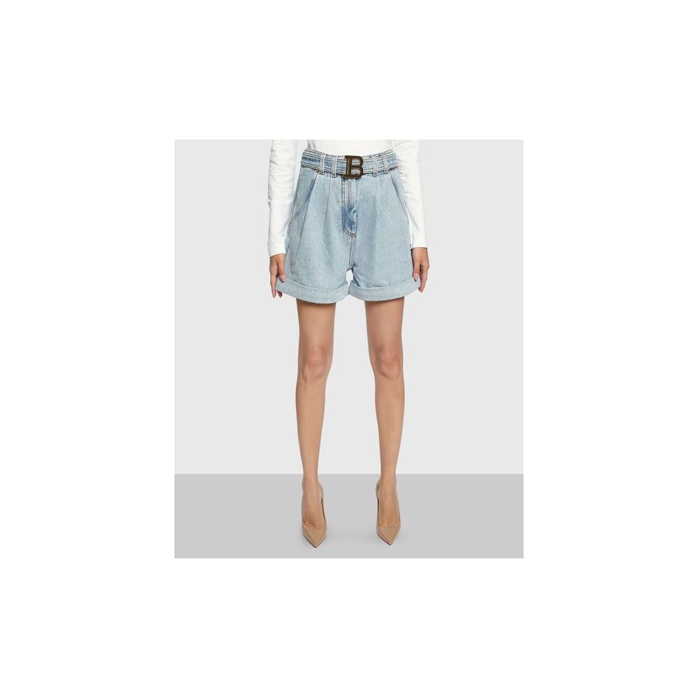 Blå bomullsshorts