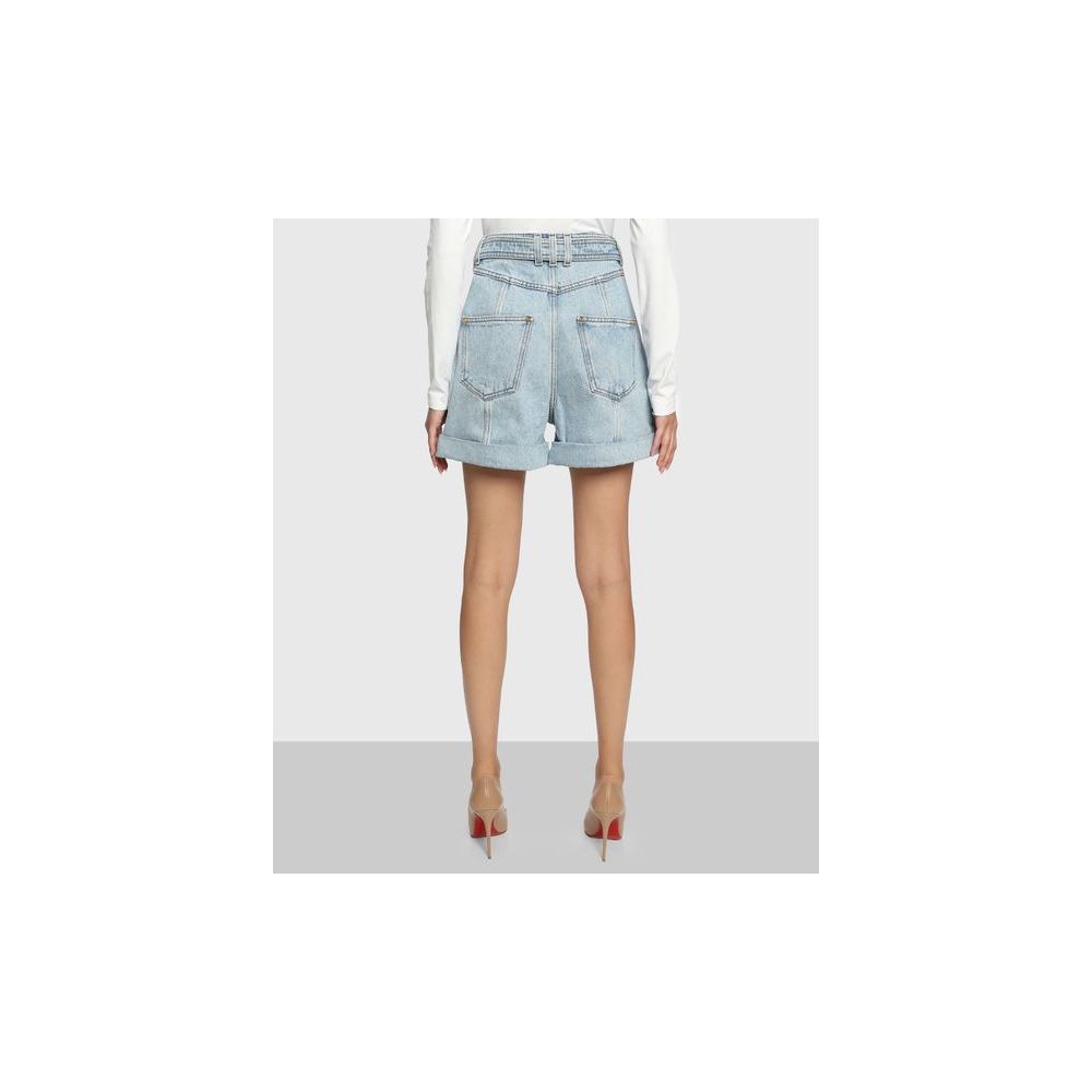 Blå bomullsshorts