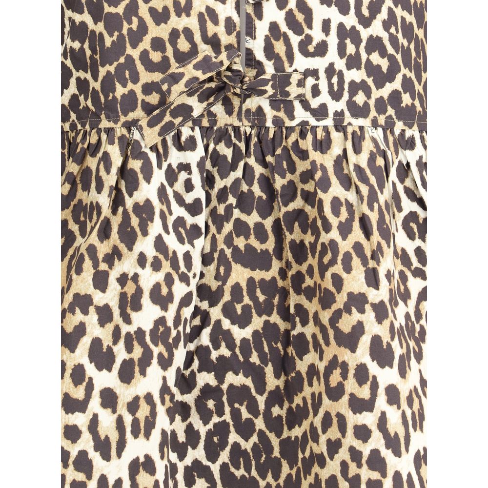 Leopardfärgad miniklänning
