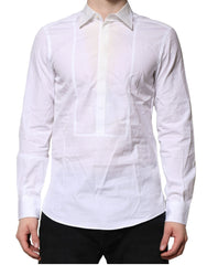 Dolce & Gabbana White Poplin Cotton Formal Men Dress Shirt
