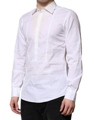Dolce & Gabbana White Poplin Cotton Formal Men Dress Shirt