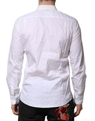 Dolce & Gabbana White Poplin Cotton Formal Men Dress Shirt