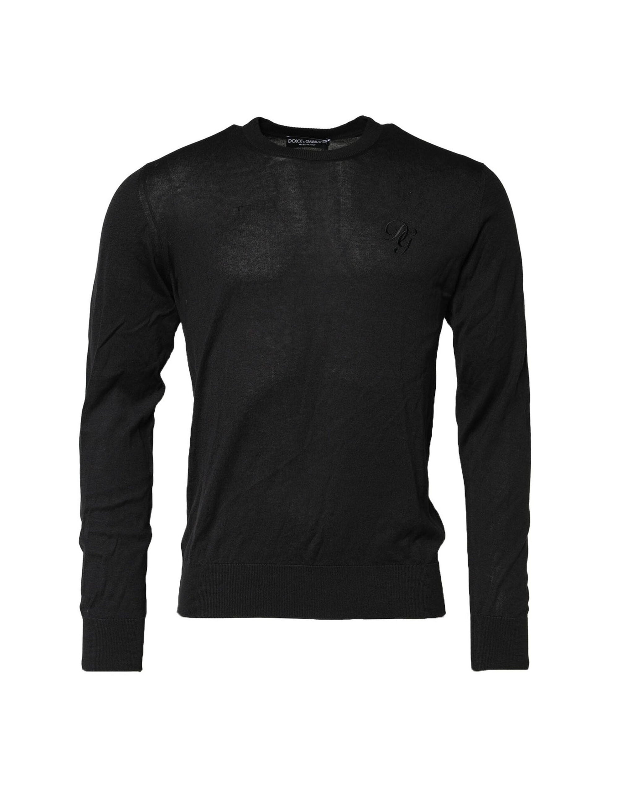 Dolce & Gabbana Dark Gray Cotton DG Logo Sweatshirt Sweater