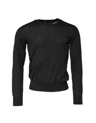Dolce & Gabbana Gray Cashmere Crew Neck Sweatshirt Sweater