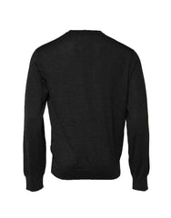 Dolce & Gabbana Gray Long Sleeve Crew Neck Pullover Sweater
