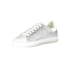 Emporio Armani Silver Leather Women Sneaker