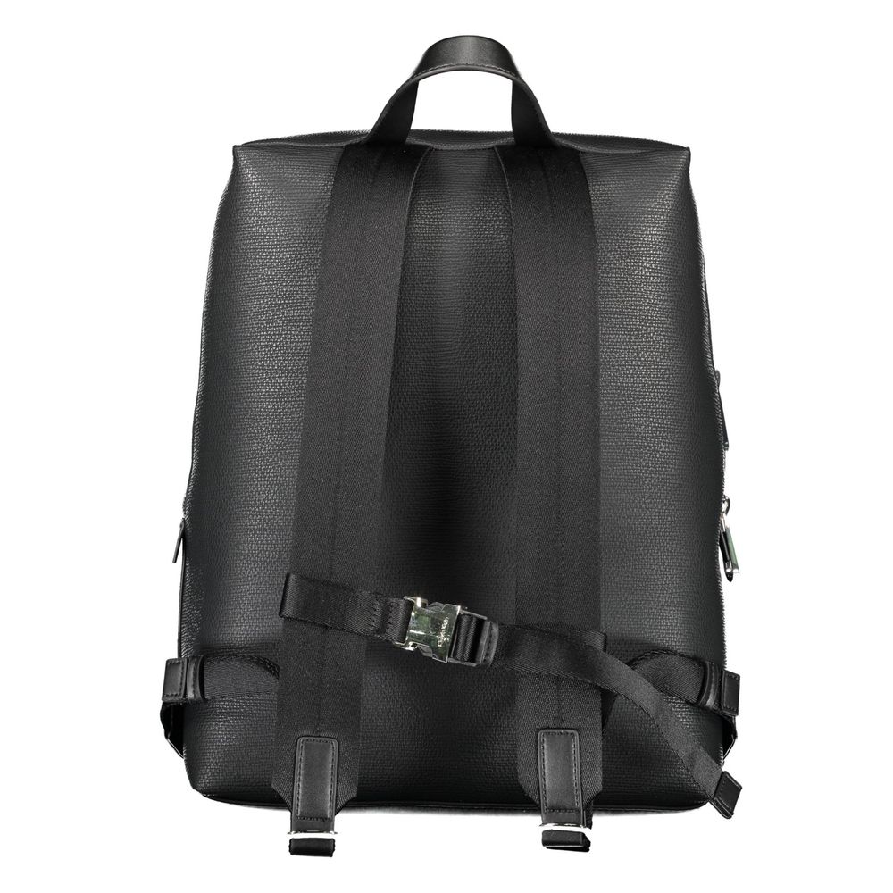 Svart polyester herrryggsäck
