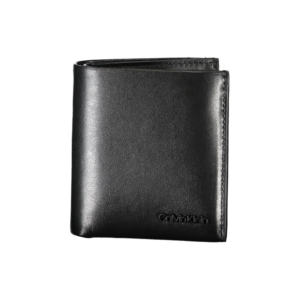Elegant svart RFID-plånbok i läder