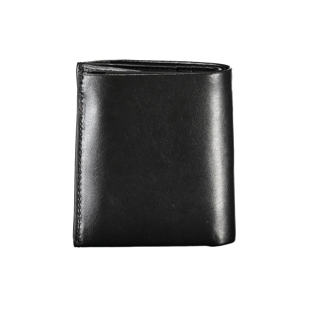 Elegant svart RFID-plånbok i läder