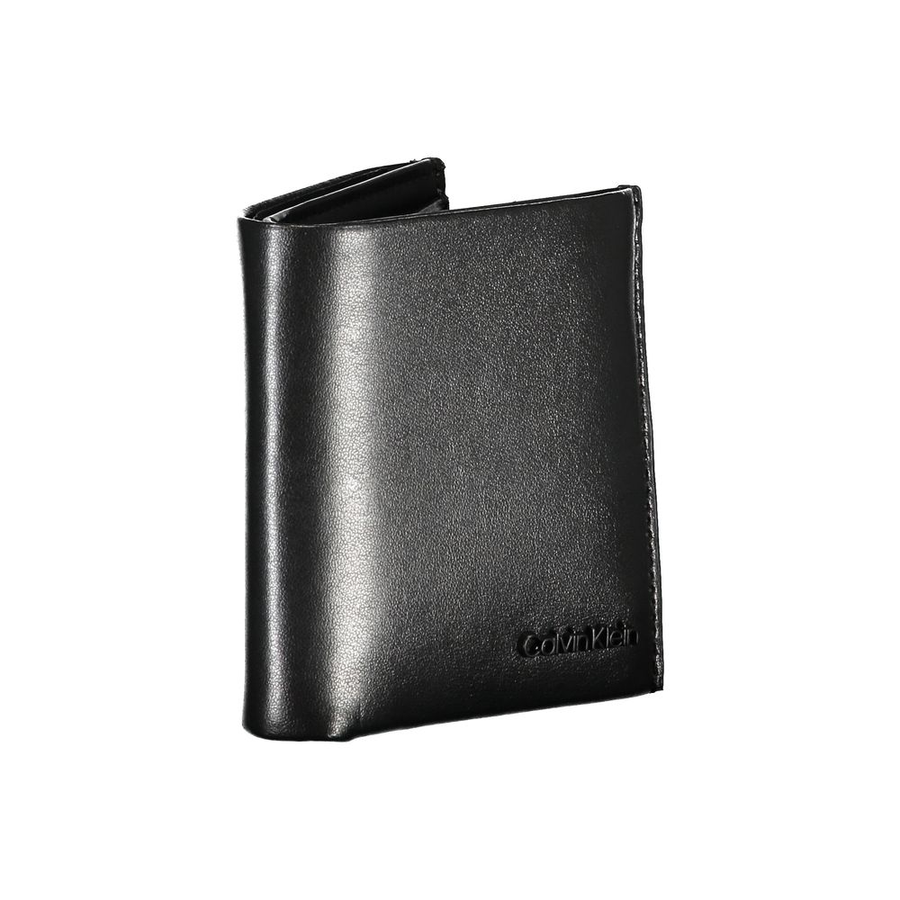 Elegant svart RFID-plånbok i läder
