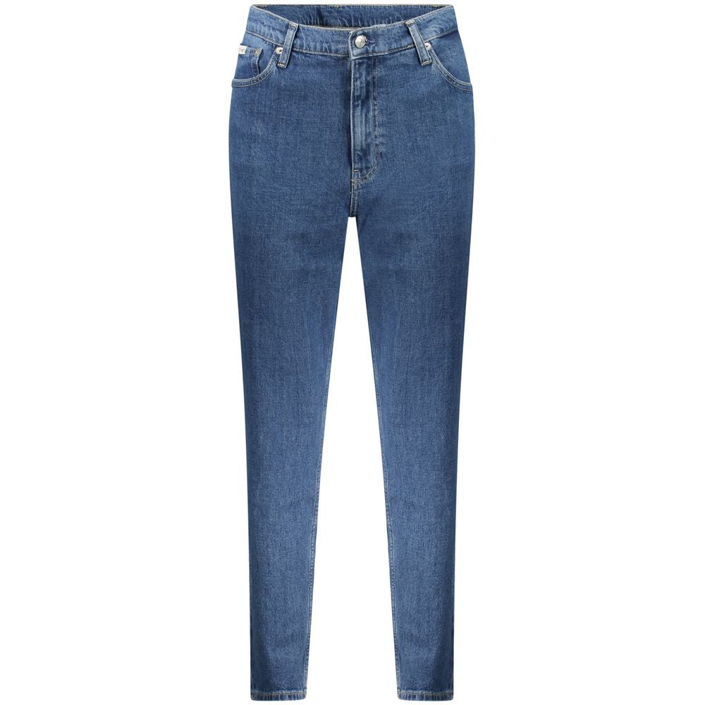 Blå bomullsjeans och byxor