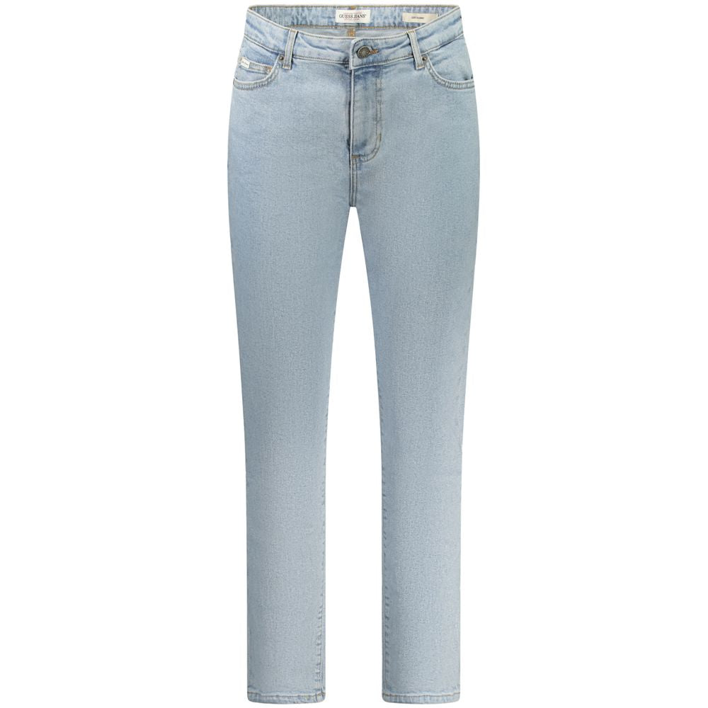 Ljusblå bomulls skinny jeans för kvinnor