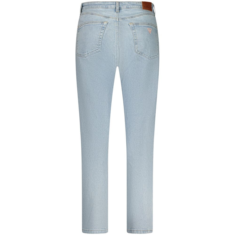 Ljusblå bomulls skinny jeans för kvinnor