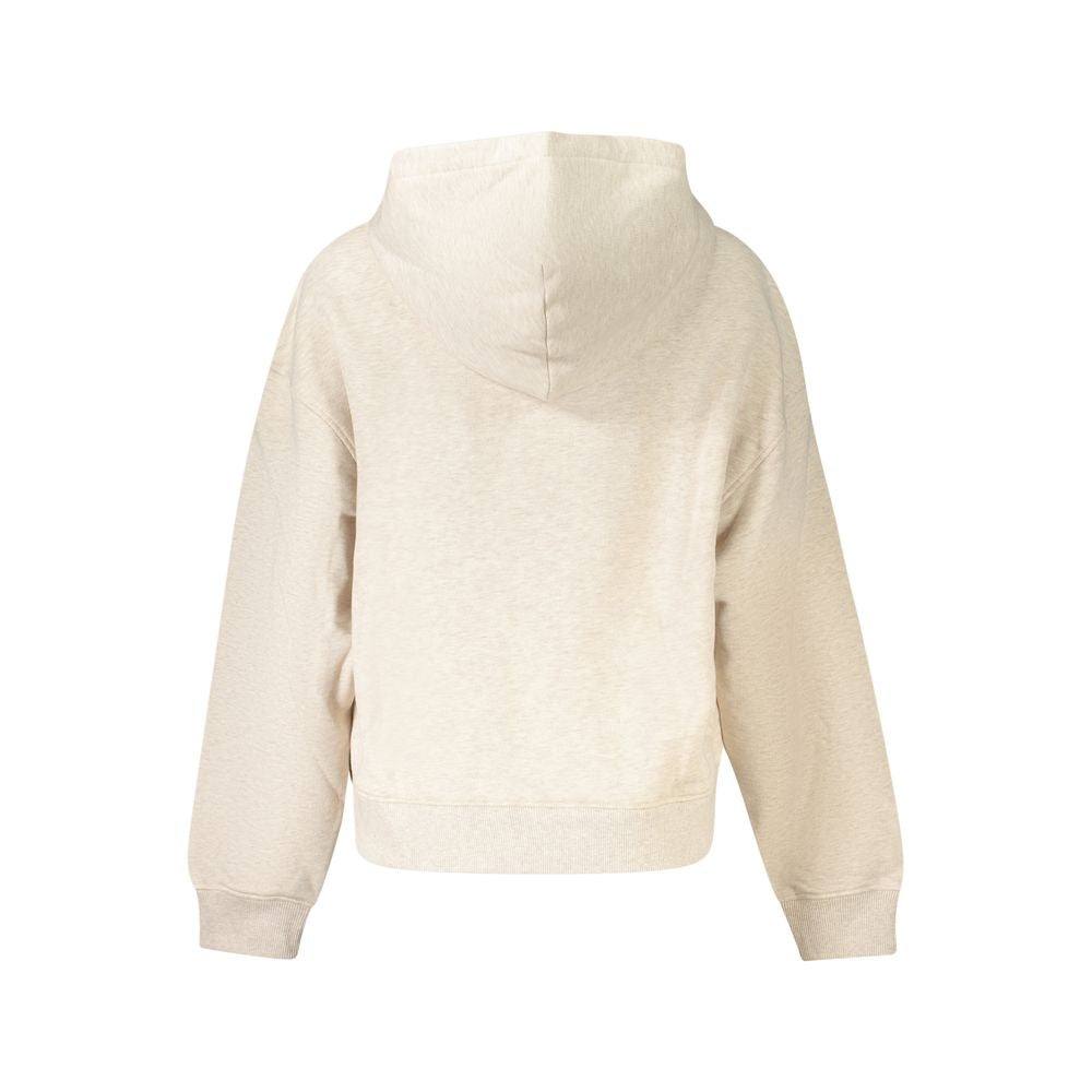 Beige bomullströja för kvinnor