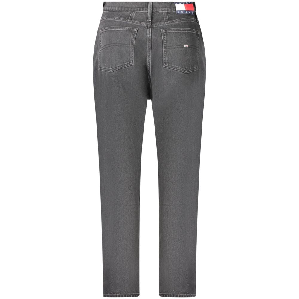 Svarta bomullsjeans för kvinnor