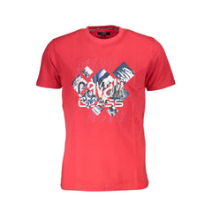 Cavalli Class Red Cotton Men T-Shirt