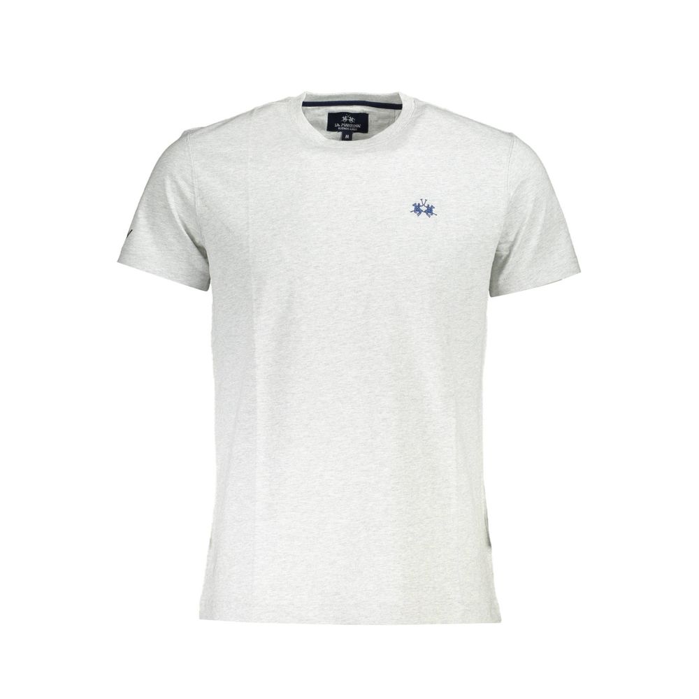 La Martina Gray Cotton T-Shirt