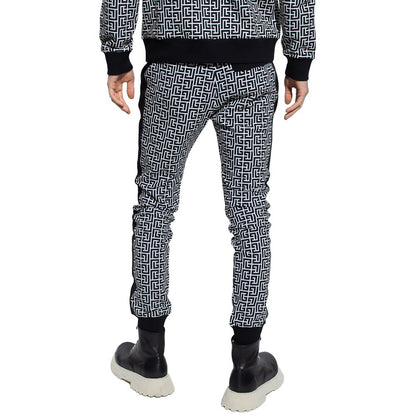 Balmain svarta bomullsbyxor för män