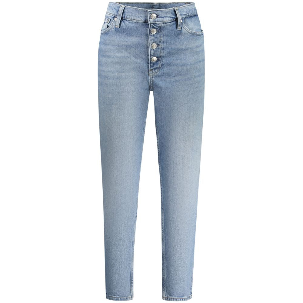 Blå bomullsjeans för kvinnor