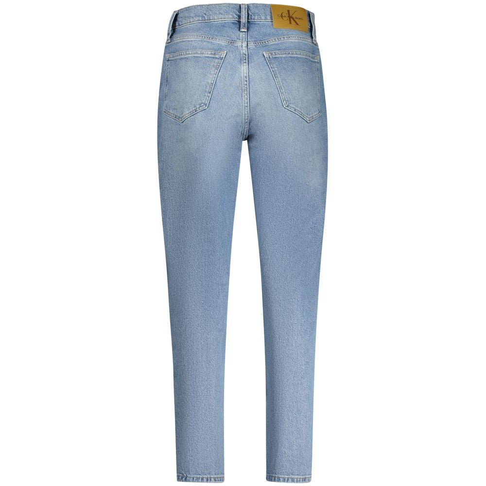 Blå bomullsjeans för kvinnor