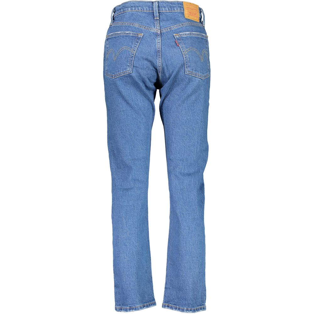 Blå bomullsjeans och byxor