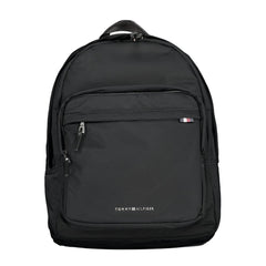 Tommy Hilfiger Black Polyester Men Backpack