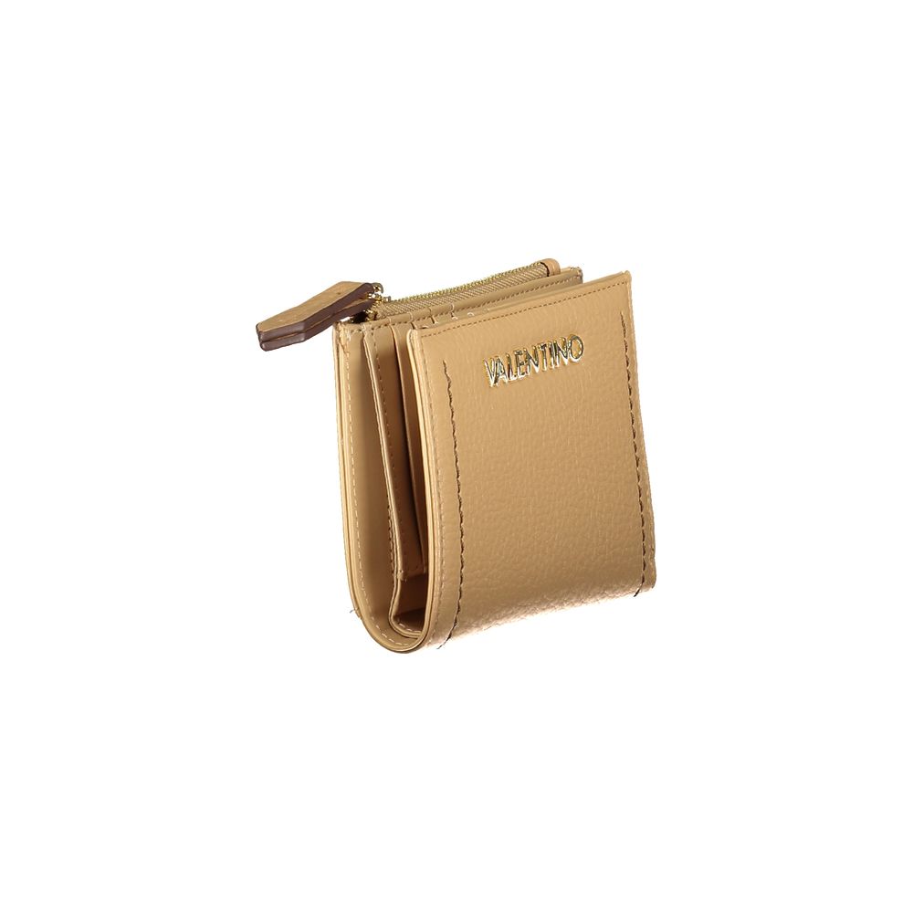 Beige polyetylen damelommebok