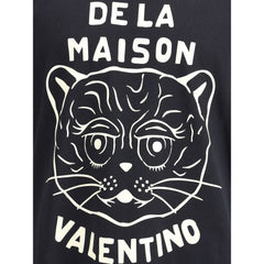 Valentino Black Cotton T-Shirt