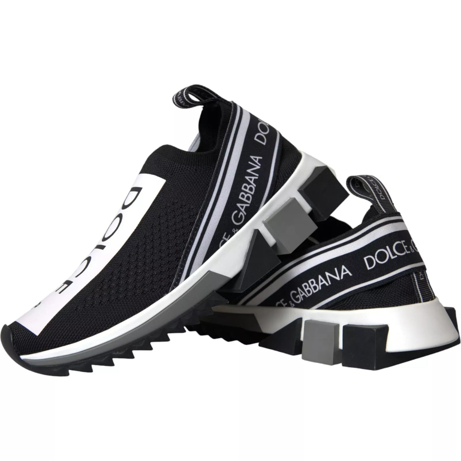 Svarta Vita Slip On Sorrento Sneakers Skor