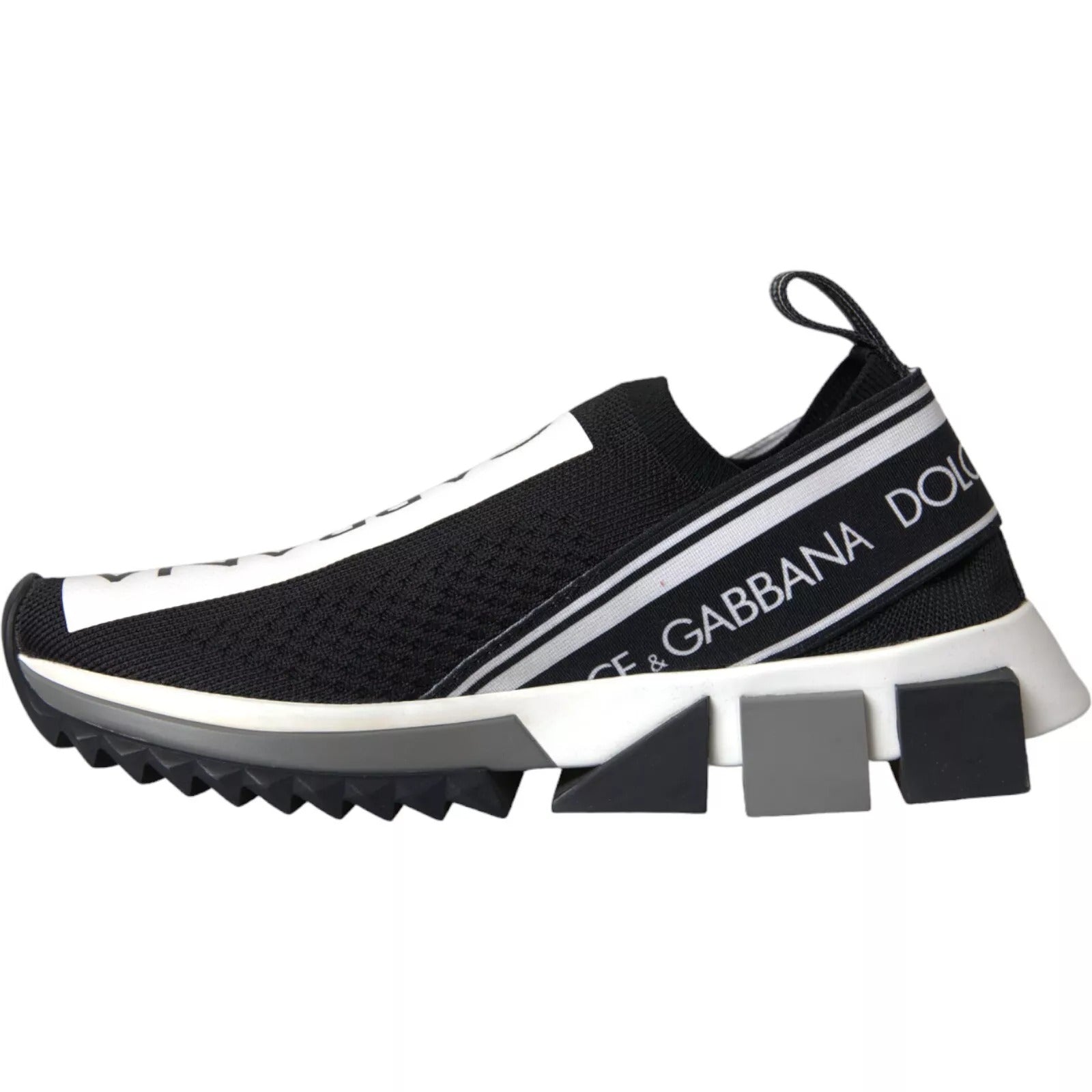 Svarta Vita Slip On Sorrento Sneakers Skor