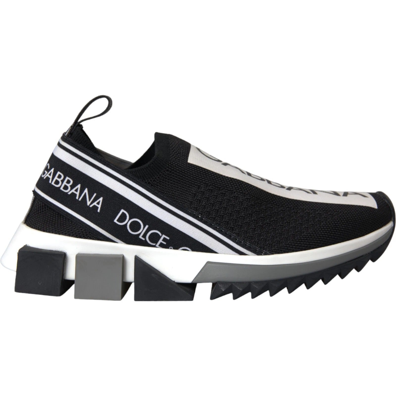 Svarta Vita Slip On Sorrento Sneakers Skor