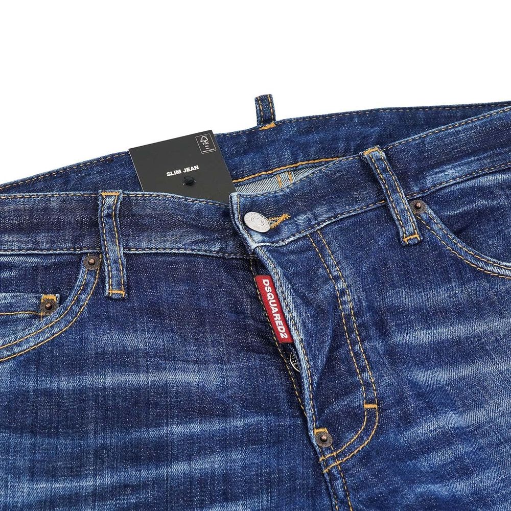 Dsquared² Blå Bomull Herr Slim Jeans
