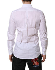 Dolce & Gabbana White MARTINI Long Sleeves Dress Formal Shirt