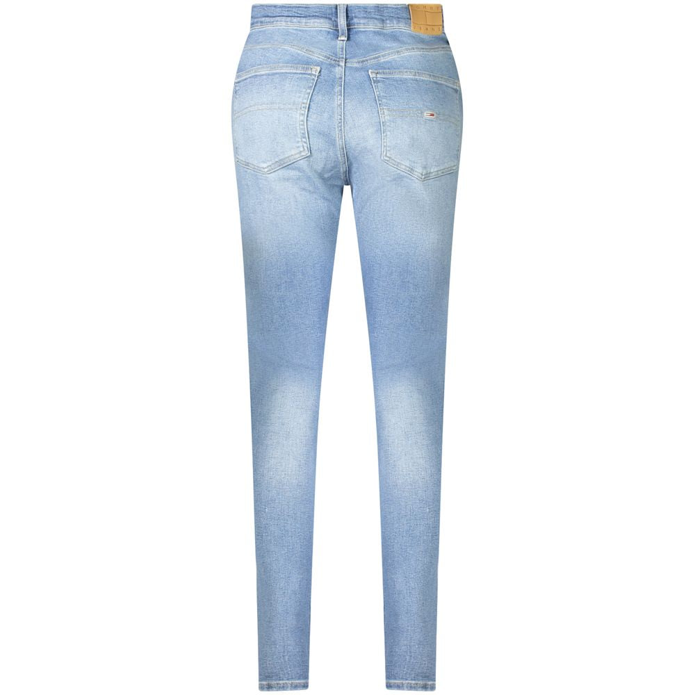 Blå bomullsjeans för kvinnor